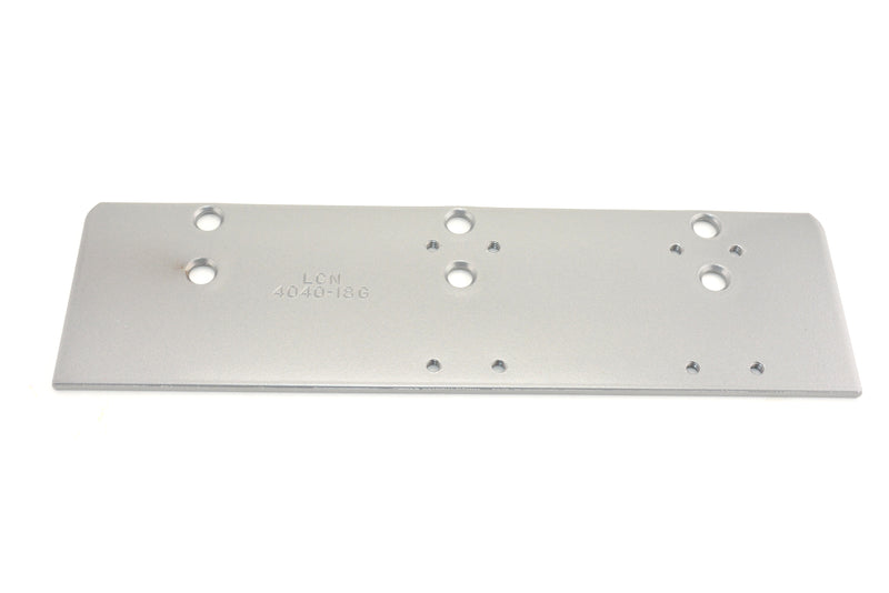 LCN 4040XP18GAL Top Jamb Mount Drop Plate for Flush with Top of Head Frame Face in Flush Ceiling Condition for 4040XP Series 689 Aluminum Finish Sparrow Supply
