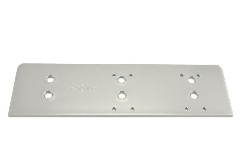 LCN 4040XP18TJAL Center Top Jamb Mount Drop Plate for Vertically on Head Frame Where Face Less Than 3-1/2" for 4040XP Series 689 Aluminum Finish Sparrow Supply
