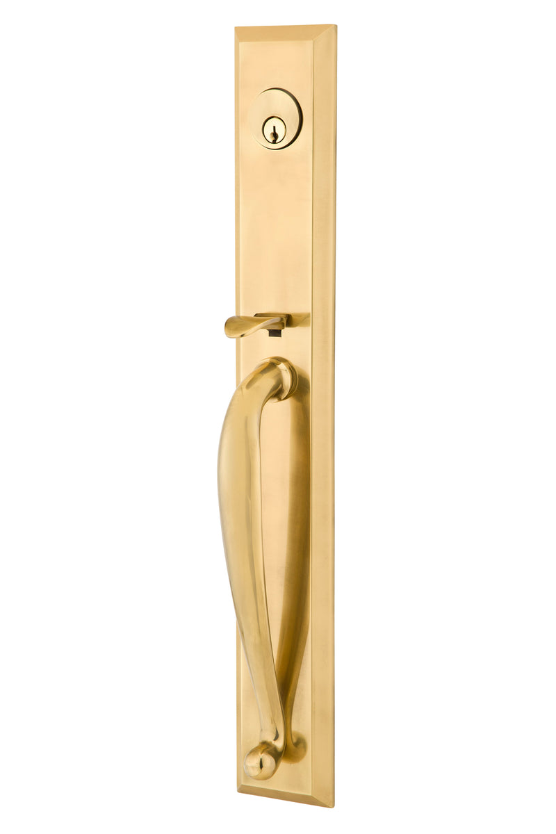 Emtek 4415PUS7 Providence Knob 2-3/8" and 2-3/4" Backset Single Cylinder Jefferson Tubular Handleset French Antique Brass Finish Sparrow Supply