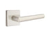 Emtek 5050STUUS15 Stuttgart Lever Dummy Pair with Square Rose for 1-1/4" to 2" Door Satin Nickel Finish Sparrow Supply