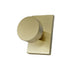 Emtek 5052ROUUS4 Round Knob Dummy Pair with Modern Rectangular Rose for 1-1/4" to 2" Door Satin Brass Finish Sparrow Supply