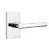 Emtek 5052STUUS26 Stuttgart Lever Dummy Pair with Modern Rectangular Rose for 1-1/4" to 2" Door Polished Chrome Finish Sparrow Supply