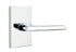 Emtek 5112HLOUS26RH Helios Lever Right Hand 2-3/8" Backset Passage with Modern Rectangular Rose for 1-1/4" to 2" Door Polished Chrome Finish Sparrow Supply