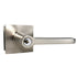 Emtek 5122HLOUS15RH.RLS Helios Lever Right Hand 2-3/8" and 2-3/4" Backset with Radius Latch Strike Keyed Entry with Square Rose for 1-1/4" to 2-1/16" Door Satin Nickel Finish Sparrow Supply