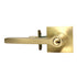 Emtek 5122HLOUS4LH.RLS Helios Lever Left Hand 2-3/8" and 2-3/4" Backset with Radius Latch Strike Keyed Entry with Square Rose for 1-1/4" to 2-1/16" Door Satin Brass Finish Sparrow Supply