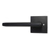 Emtek 5210HLOUS19LH.RLS Helios Lever Left Hand 2-3/8" Backset with Radius Latch Strike Privacy with Square Rose for 1-1/4" to 2" Door Flat Black Finish Sparrow Supply