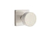 Emtek 5210ROUUS15 Round Knob 2-3/8" Backset Privacy with Square Rose for 1-1/4" to 2" Door Satin Nickel Finish