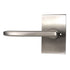 Emtek 5212HLOUS15LH.RLS Helios Lever Left Hand 2-3/8" Backset with Radius Latch Strike Privacy with Modern Rectangular Rose for 1-1/4" to 2" Door Satin Nickel Finish Sparrow Supply