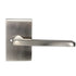 Emtek 5212HLOUS15RH.RLS Helios Lever Right Hand 2-3/8" Backset with Radius Latch Strike Privacy with Modern Rectangular Rose for 1-1/4" to 2" Door Satin Nickel Finish Sparrow Supply