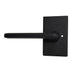 Emtek 5212HLOUS19LH.RLS Helios Lever Left Hand 2-3/8" Backset with Radius Latch Strike Privacy with Modern Rectangular Rose for 1-1/4" to 2" Door Flat Black Finish Sparrow Supply