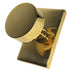 Emtek 5212ROUUS3NL Round Knob 2-3/8" Backset Privacy with Modern Rectangular Rose for 1-1/4" to 2" Door Unlacquered Brass Finish