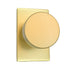 Emtek 5212ROUUS4 Round Knob 2-3/8" Backset Privacy with Modern Rectangular Rose for 1-1/4" to 2" Door Satin Brass Finish