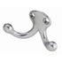 Ives Commercial 582A14 Aluminum Double Wardrobe Hook Bright Nickel Finish