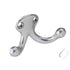 Ives Commercial 582B26D Solid Brass Double Wardrobe Hook Satin Chrome Finish