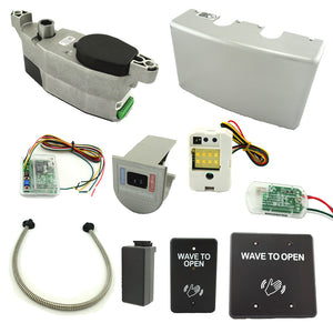 LCN 64403813WAL COMPACT Automatic Operator Module and Touchless Battery Powered Kit with Gearmotor Assembly, Cover, Wall Adapter, Door Loop, 30' of Copper Wire, and 8310-3813W Touchless RF Actuator Kit Aluminum Finish (4040XP Closer Required) Sparrow Supply