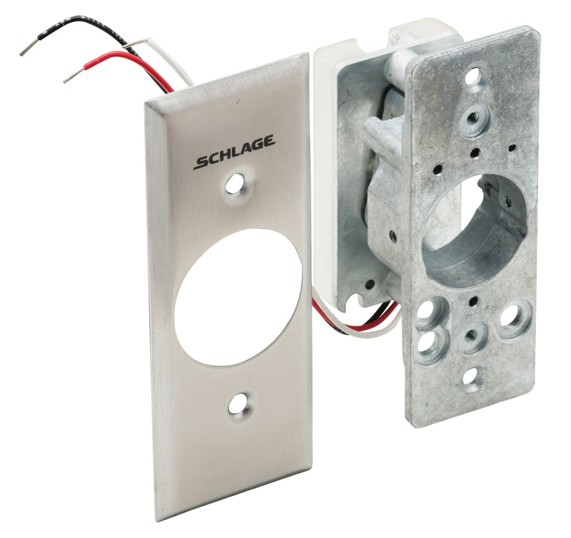 Schlage Electronic 65305NS SPDT Momentary Single Direction Heavy Duty Narrow Stile Keyswitch Satin Stainless Steel Finish Sparrow Supply