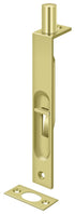 Deltana 6FBS3 6" Flush Bolt; Heavy Duty; Square; Bright Brass Finish