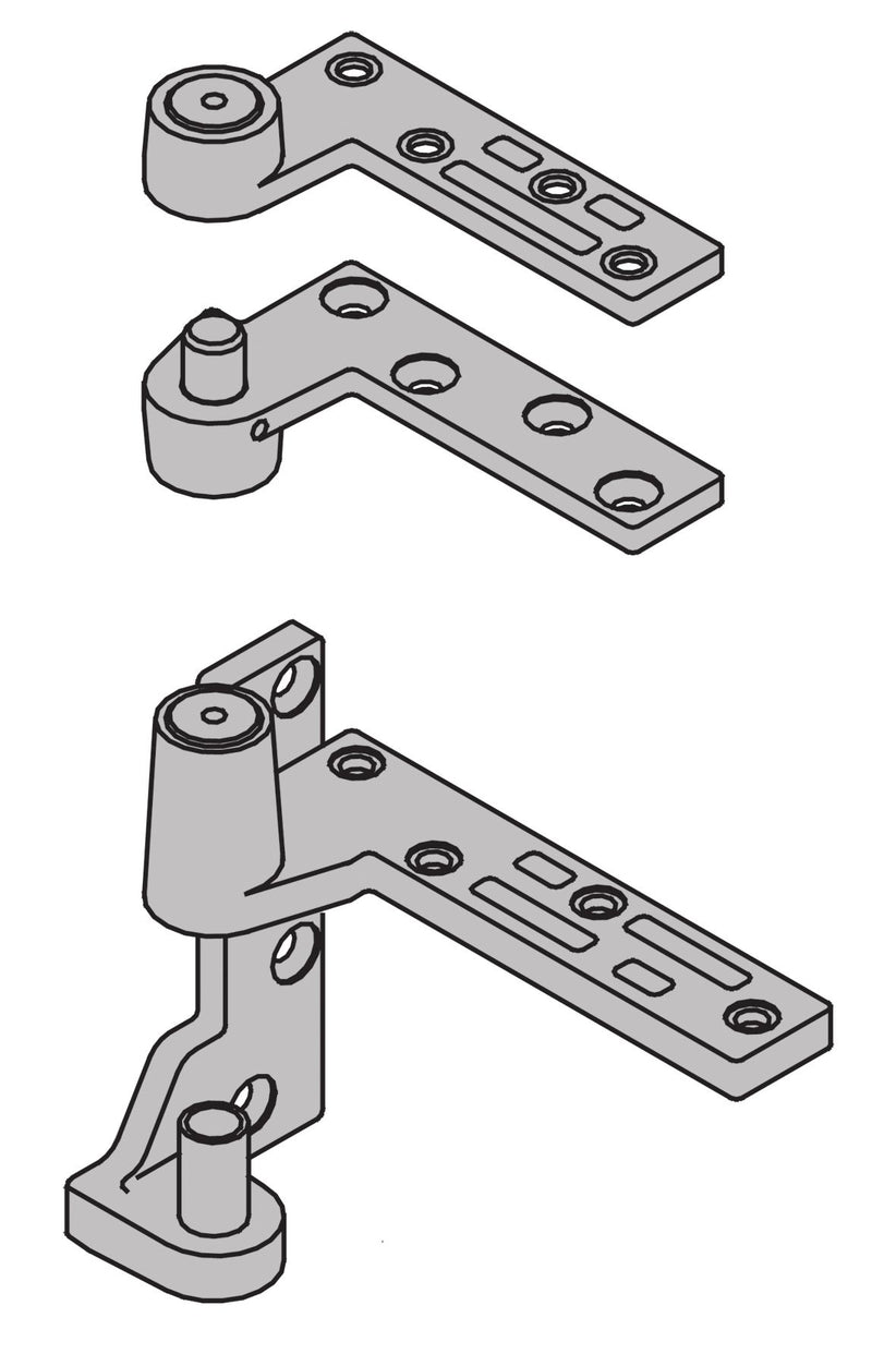 Ives Commercial 7215SET2 Pivot Hinges - Satin Chrome Sparrow Supply