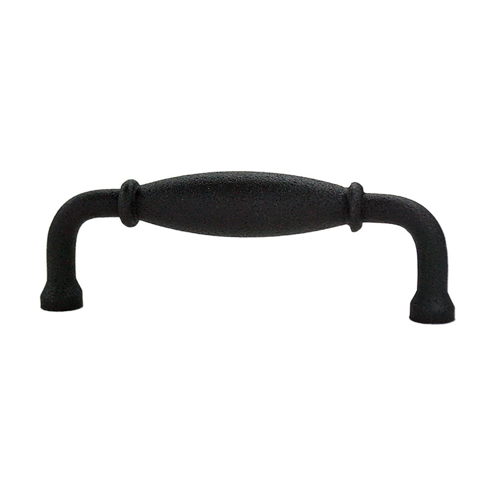 Emtek 76024FBS Normandy Cabinet Pull with 4" Center to Center Flat Black Steel Finish Sparrow Supply