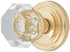 Emtek 8100OTUS3 Old Town Glass Knob 2-3/8" Backset Passage with Regular Rose for 1-1/4" to 2" Door Polished Brass Lifetime Finish Sparrow Supply