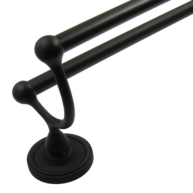 Rusticware 8222ORB 24" Midtowne Double Towel Bar Oil Rubbed Bronze Finish Sparrow Supply