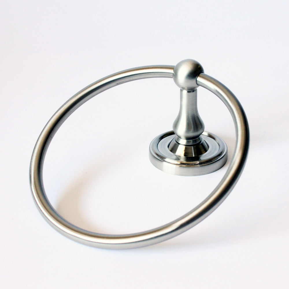Rusticware 8286SN Midtowne Towel Ring Satin Nickel Finish Sparrow Supply