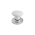 Emtek 86001US26 Ice White Porcelain 1-3/8" Cabinet Knob Polished Chrome Finish Sparrow Supply