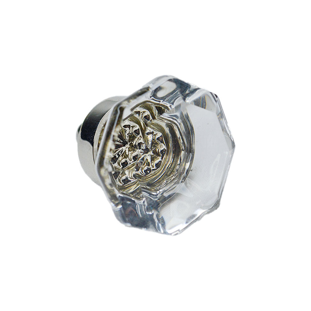 Emtek 86010US14 Old Town Clear 1" Cabinet Knob Polished Nickel Lifetime Finish Sparrow Supply