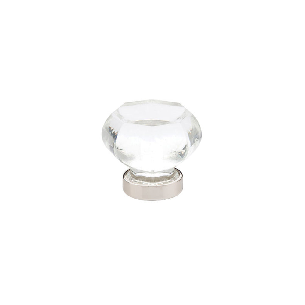 Emtek 86011US14 Old Town Clear 1-1/4" Cabinet Knob Polished Nickel Lifetime Finish Sparrow Supply