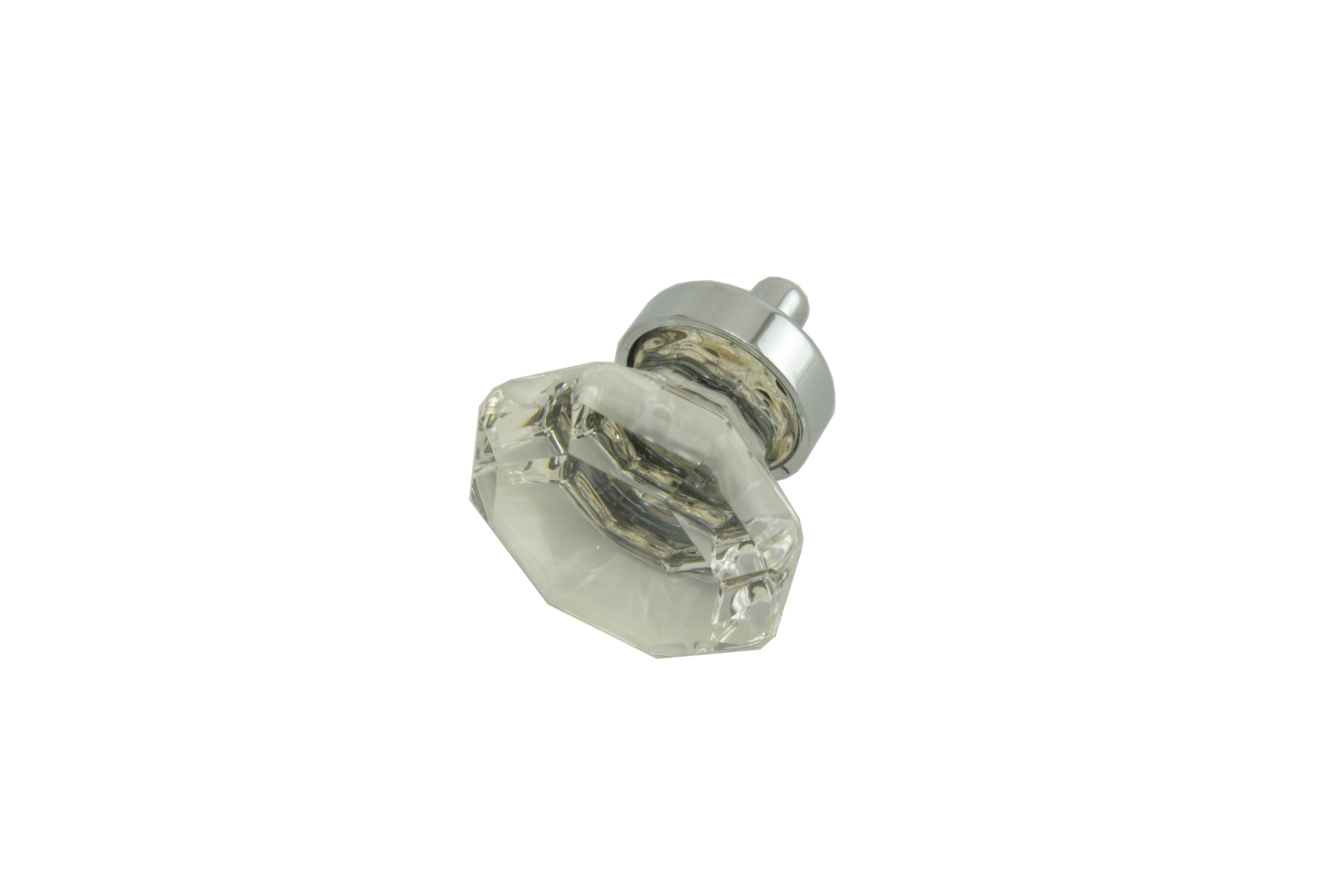 Emtek 86011US26 Old Town Clear 1-1/4" Cabinet Knob Polished Chrome Finish Sparrow Supply