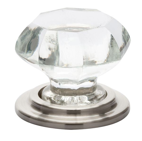 Emtek 86028US15 Old Town Clear 1-3/4" Cabinet Knob Satin Nickel Finish Sparrow Supply
