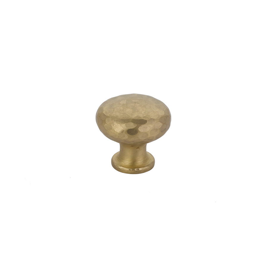 Emtek 86037US4 Round Dimpled 1-1/4" Cabinet Knob Satin Brass Finish Sparrow Supply