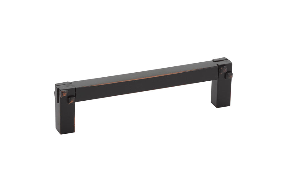 Emtek 86045US10B Mortise and Tenon Cabinet Pull with 4" Center To Center Oil Rubbed Bronze Finish Sparrow Supply