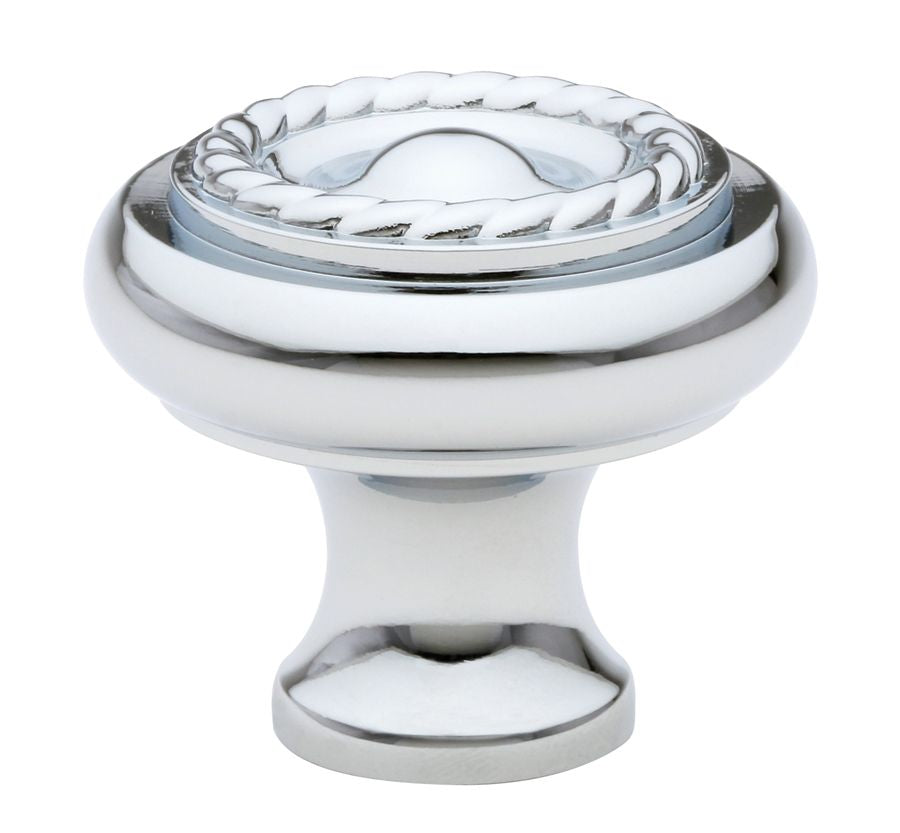 Emtek 86113US26 Rope 1-1/4" Cabinet Knob Polished Chrome Finish Sparrow Supply