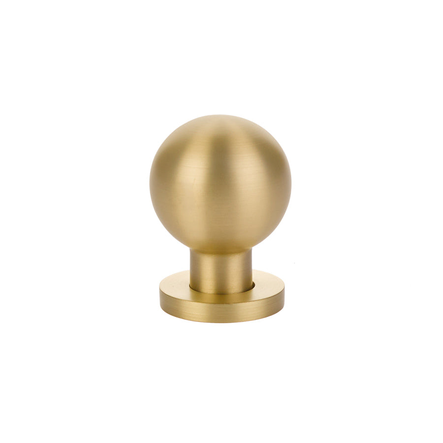 Emtek 86152US4 Modern Globe 1" Cabinet Knob Satin Brass Finish Sparrow Supply