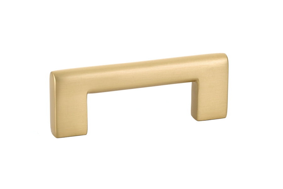 Emtek 86161US4 Trail Cabinet Pull with 3" Center To Center Satin Brass Finish Sparrow Supply