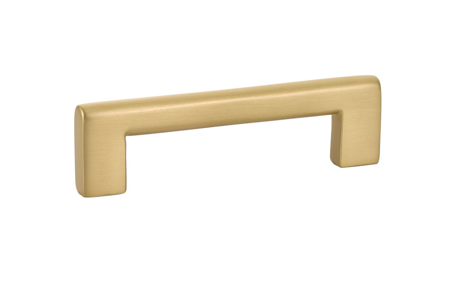 Emtek 86163US4 Trail Cabinet Pull with 4" Center To Center Satin Brass Finish Sparrow Supply