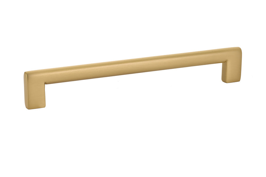 Emtek 86165US4 Trail Cabinet Pull with 8" Center To Center Satin Brass Finish Sparrow Supply