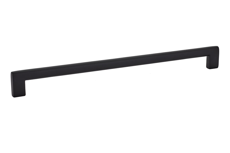 Emtek 86166US19 Trail Cabinet Pull with 12" Center To Center Flat Black Finish Sparrow Supply