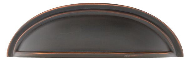 Emtek 86173US10B Cup Cabinet Pull with 4" Center To Center Oil Rubbed Bronze Finish Sparrow Supply