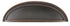 Emtek 86173US10B Cup Cabinet Pull with 4" Center To Center Oil Rubbed Bronze Finish Sparrow Supply