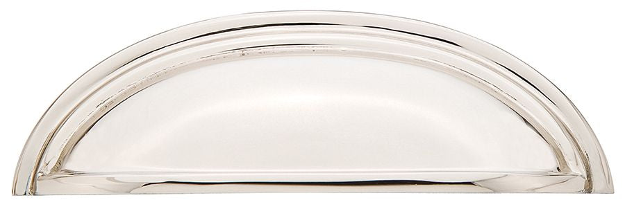 Emtek 86173US14 Cup Cabinet Pull with 4" Center To Center Polished Nickel Lifetime Finish Sparrow Supply