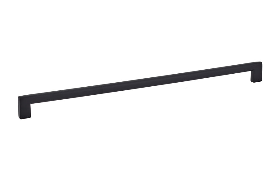 Emtek 86274US19 Trail Cabinet Pull with 16" Center To Center Flat Black Finish Sparrow Supply