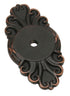 Emtek 86293US10B Ribbon and Reed Backplate for Cabinet Knob Oil Rubbed Bronze Finish Sparrow Supply