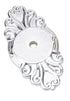 Emtek 86293US26 Ribbon and Reed Backplate for Cabinet Knob Polished Chrome Finish Sparrow Supply