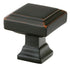 Emtek 86295US10B Geometric Square 1-1/4" Cabinet Knob Oil Rubbed Bronze Finish Sparrow Supply