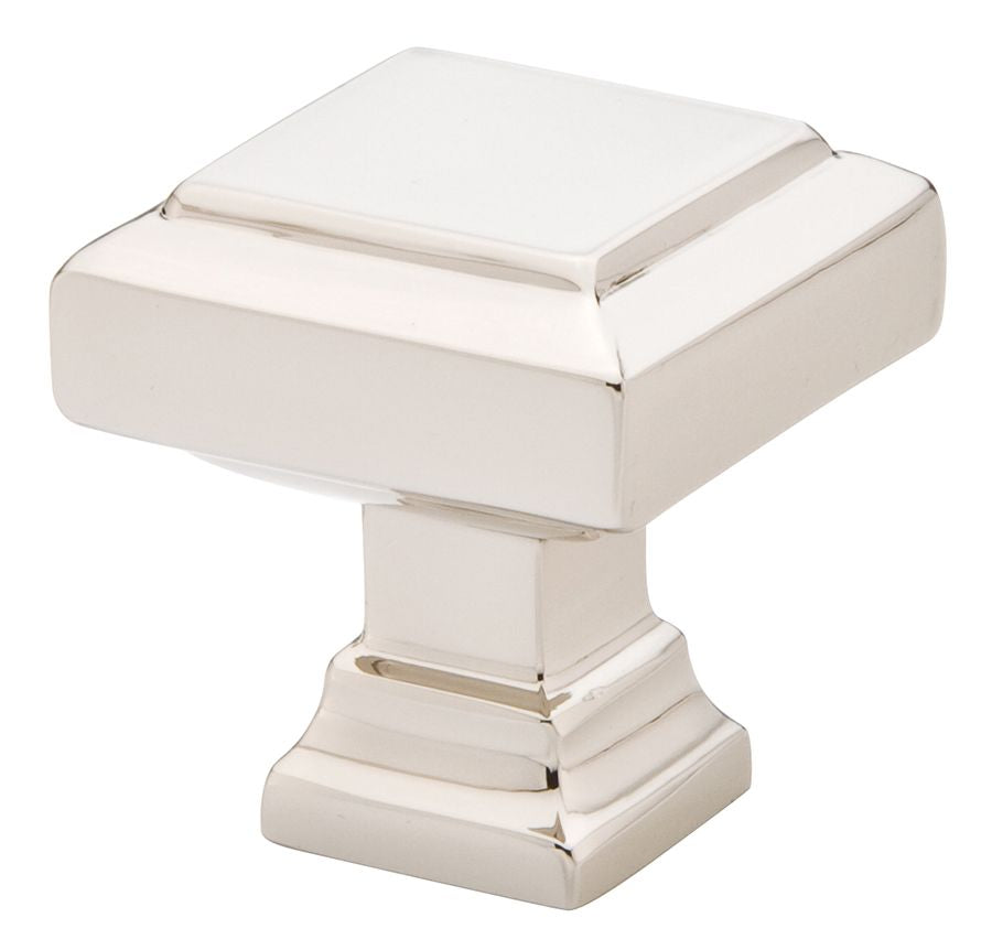 Emtek 86295US14 Geometric Square 1-1/4" Cabinet Knob Polished Nickel Lifetime Finish Sparrow Supply