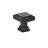 Emtek 86295US19 Geometric Square 1-1/4" Cabinet Knob Flat Black Finish Sparrow Supply