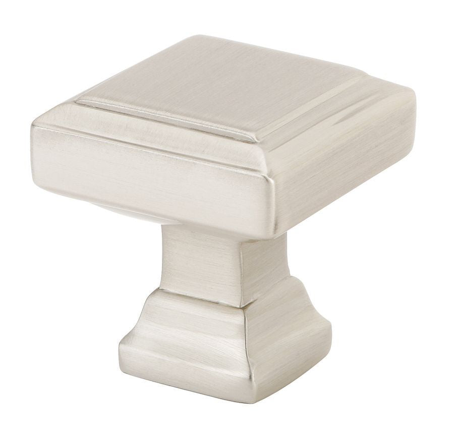 Emtek 86296US15 Geometric Square 1-3/8" Cabinet Knob Satin Nickel Finish Sparrow Supply