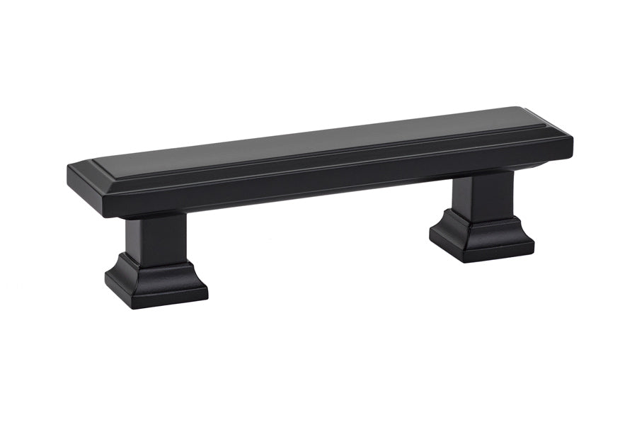 Emtek 86299US19 Geometric Rectangular Cabinet Pull with 3" Center to Center Flat Black Finish Sparrow Supply
